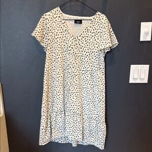 Vici Ivory and Black Patterned Dress